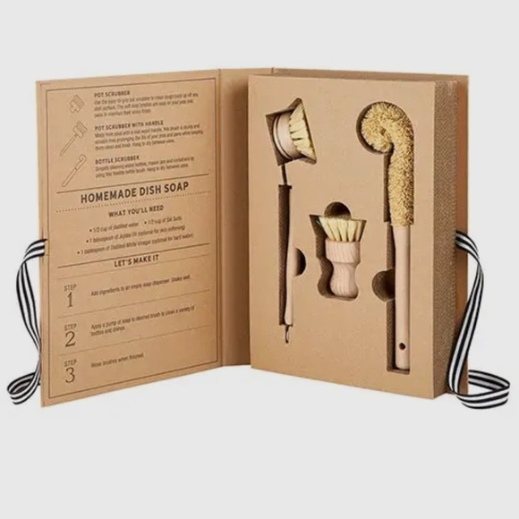 Brush It Off Pot and Bottle Scrubbing Set - Brown - Picture 2 of 4